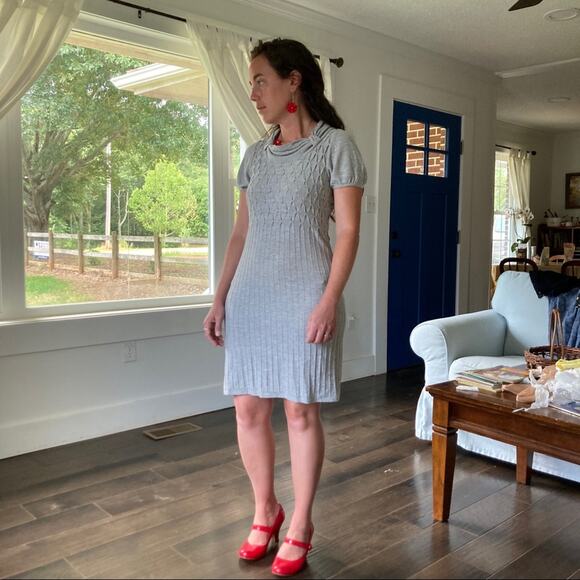 Banana Republic Grey Sweater Dress, Size S - Picture 3 of 7